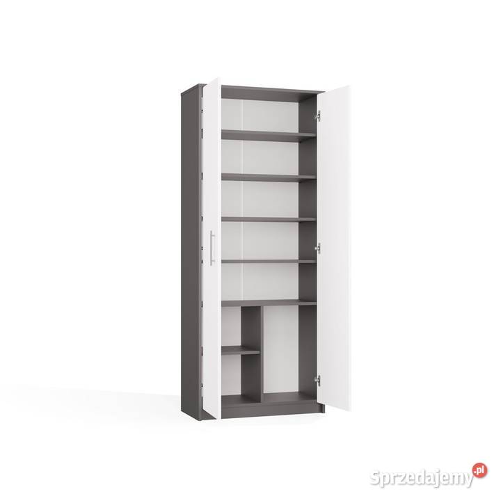 Regał Oliv 2D ANTRACYT BIEL 74cm Regały Regały