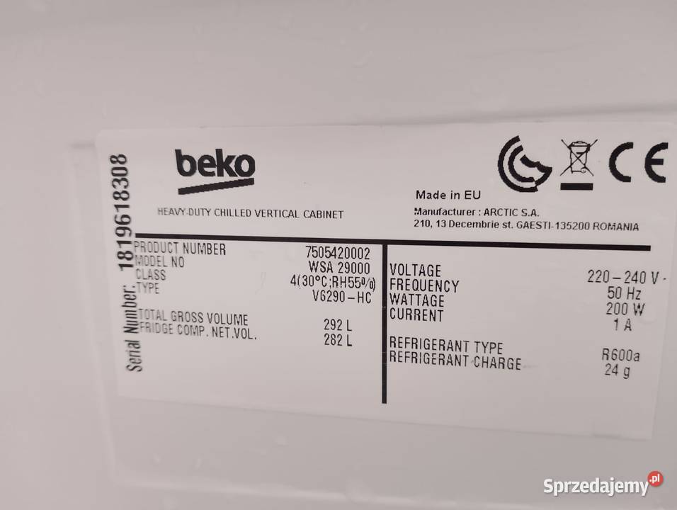 Witryna chłodnicza Beko WSA29000 Wrocław