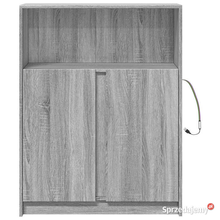 Szafka z LED szary dąb sonoma 77x34x100 WM852150 Warszawa sprzedam
