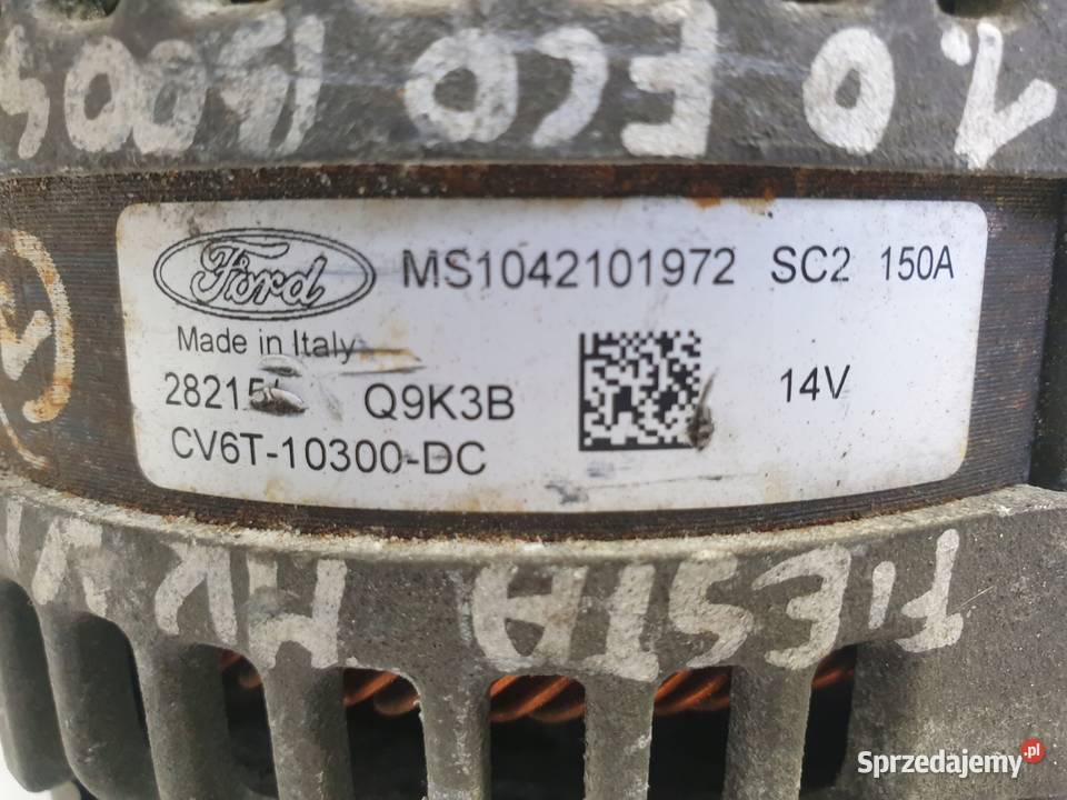 ALTERNATOR Ford Fiesta MK7 10 ECOBOOST oryginał Chełm