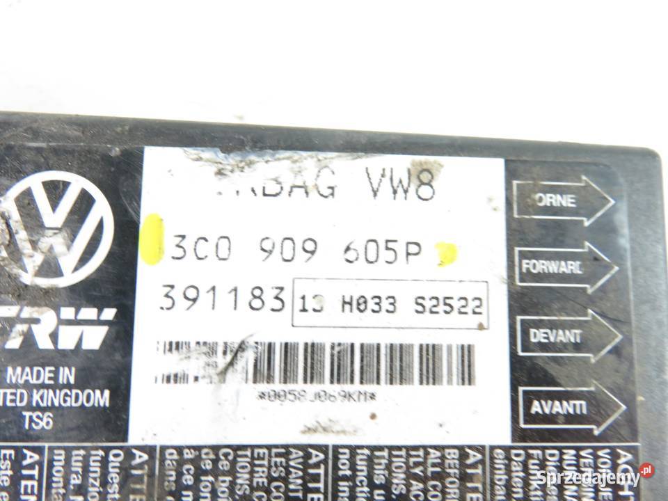 MODUŁ AIRBAG VW PASSAT B6 3C0909605P osobowe małopolskie