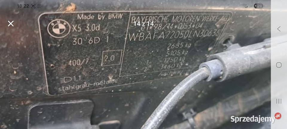 Bmw x5 e53 30d 2001r M57 184 klimatyzacja Rzeżuśnia