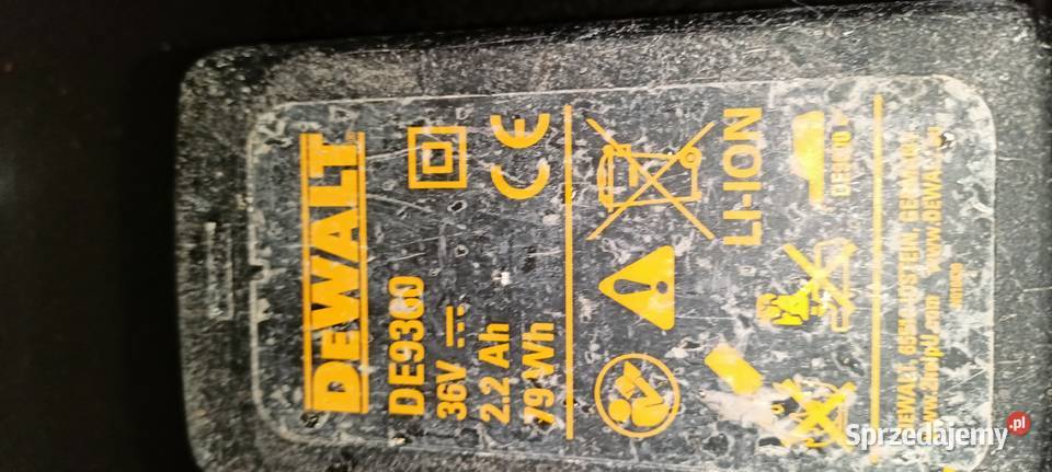 Bateria DeWalt 36v 22ah Narzędzia świętokrzyskie Sędziszów