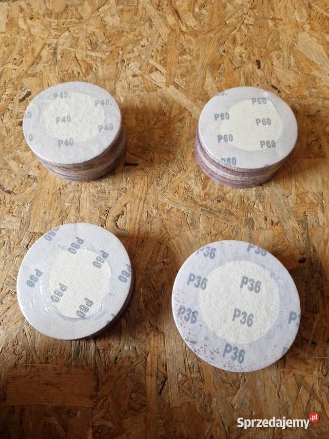 50x KRĄŻKI ŚCIERNE 125 SAMOPRZYLEPNE NA RZEP P40 Głogowa