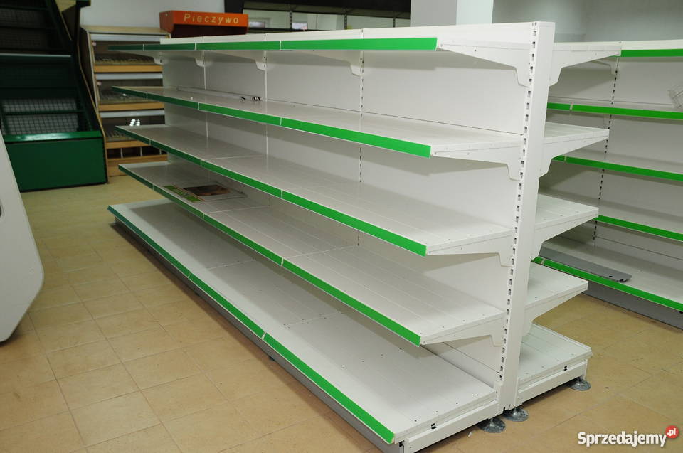 Regał regały Otto Kind gondola sklepowe białe wielkopolskie
