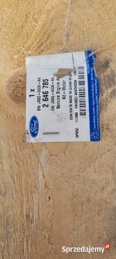 SILNIK FORD FOCUS CONNECT 15 2646785 JX6Q6006KA osobowe Pozostałe mazowieckie Radom