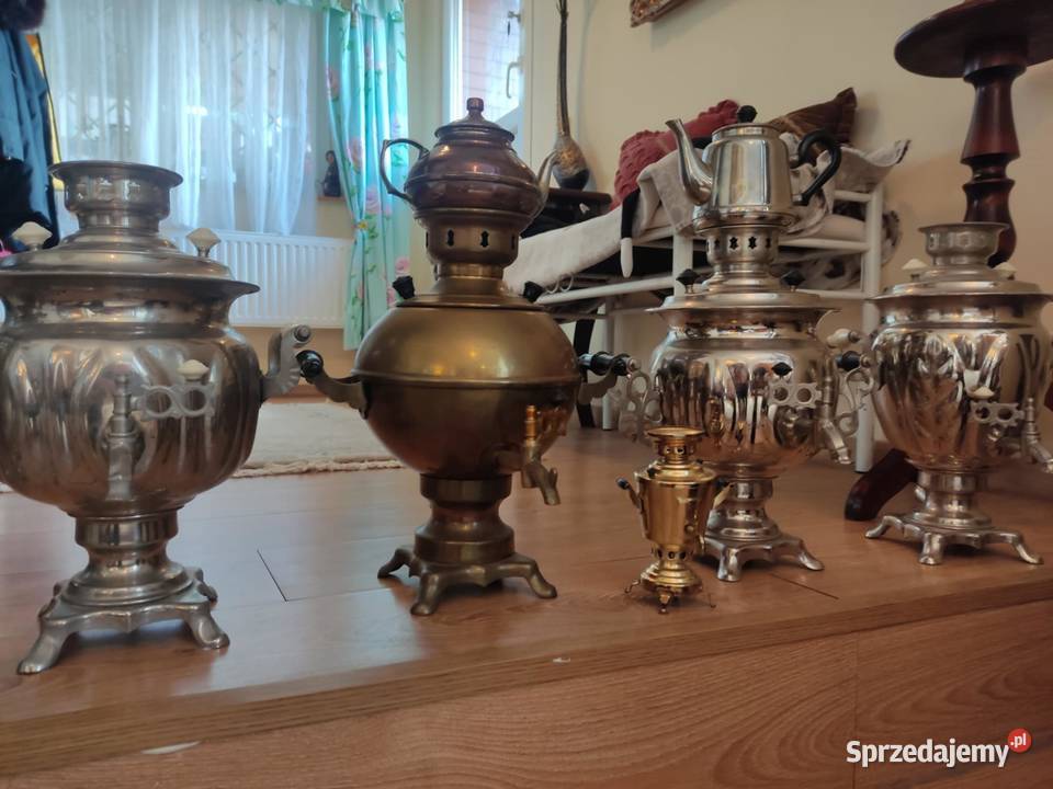 kolekcja mosiężnych samowarów samowar lubuskie Gorzów Wielkopolski sprzedam