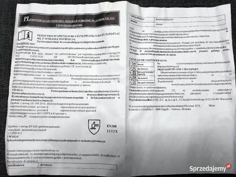 Rękawice ochronne 9 Poznań