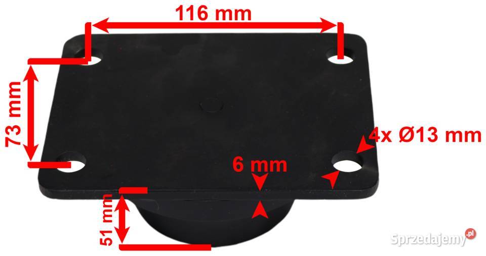 GNIAZDO SIŁOWNIKA fi 45 Prostokątne 116x73 mm Solec Kujawski