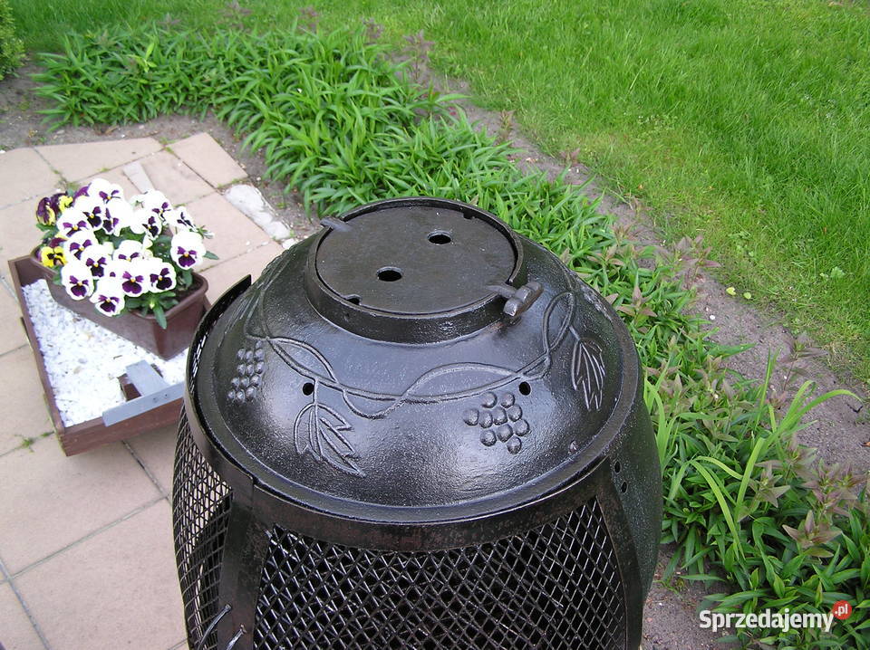 GRILL ŻELIWNY z kominem Grillowanie Łobez