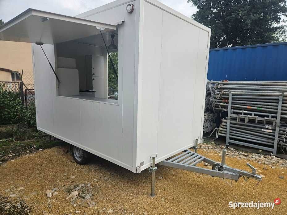 Przyczepa gastronomiczna 750 zlewy blat Góra