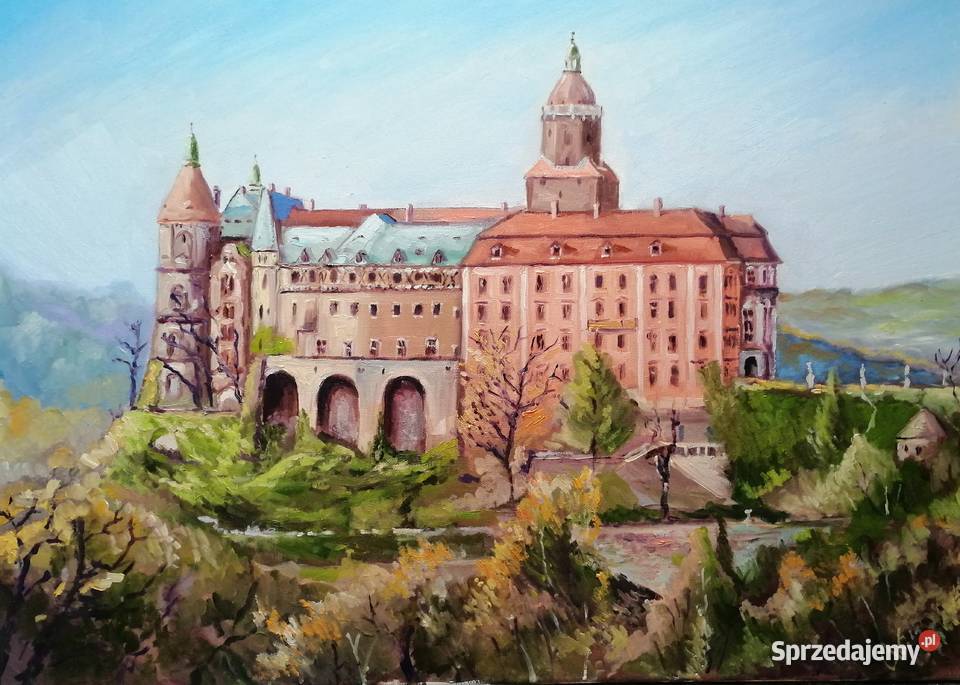 Zamek Książ obraz olejny Lubań