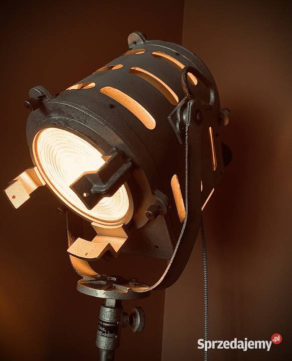 Zabytkowa lampa filmowa PRL Vintage loft Poznań sprzedam
