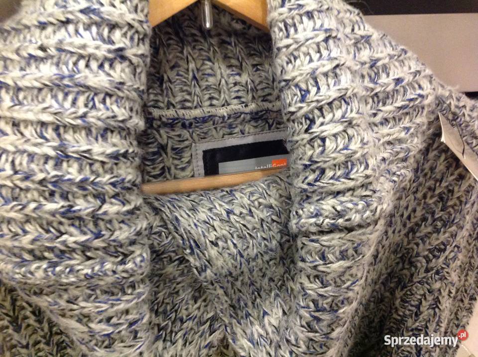 Gruby Sweter Golf Damski LXL Melanż j nowy niebieski Swetry i golfy Nowa Sól sprzedam