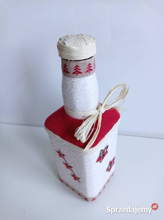 Butelka ręcznie zdobiona Boże Narodzenie Kante Katowice