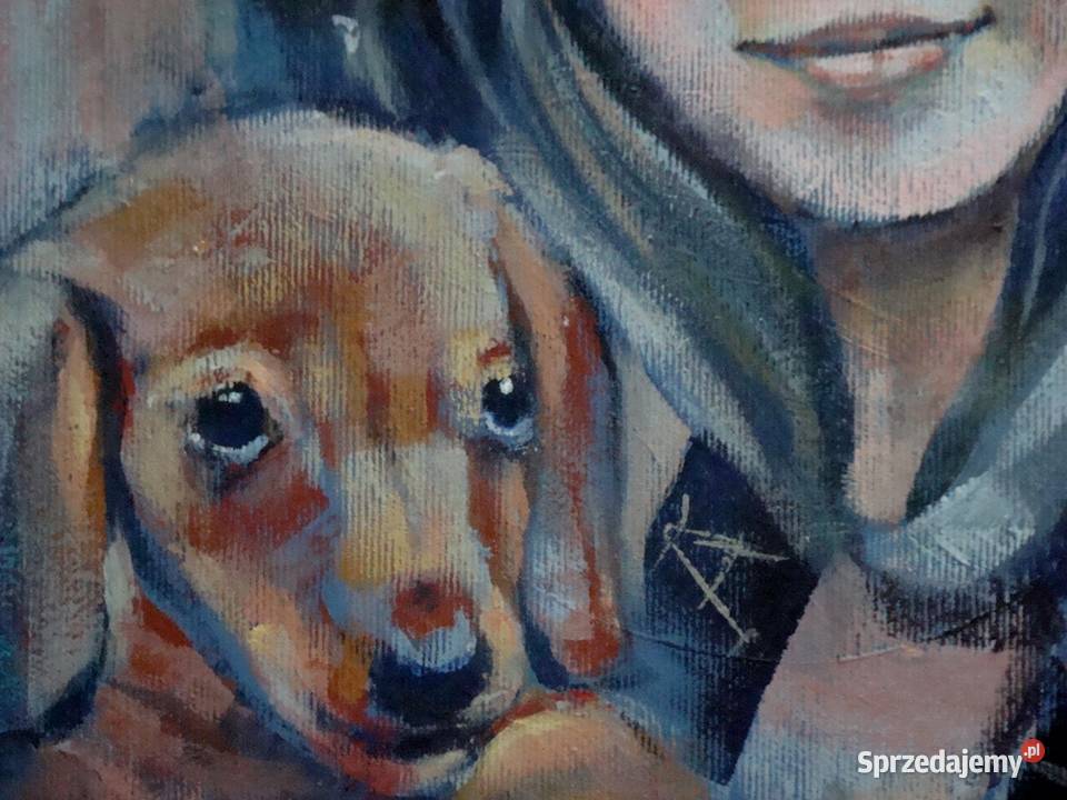 LYAPKIN G obraz na płótnie NA PERONIE portret podlaskie Supraśl