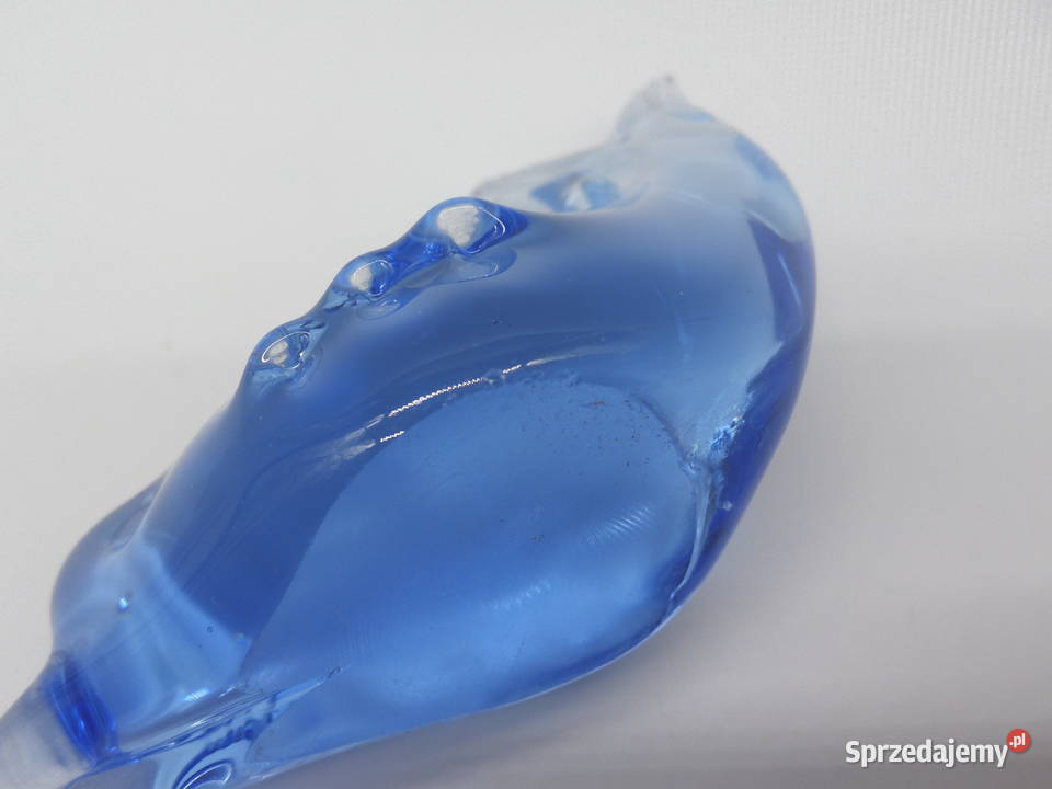 Szklana Figurka Delfin Wieloryb Szkło wielkopolskie