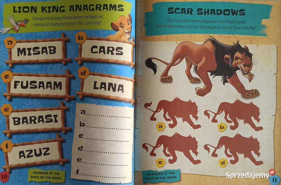 Naklejki Nalepki Król Lew 248 Naklejek Zadania