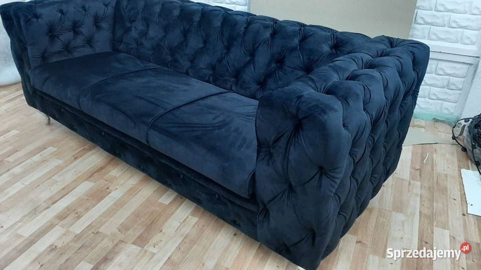 Sofa kanapa chesterfield stylowa glamour kwadratowa nowość
