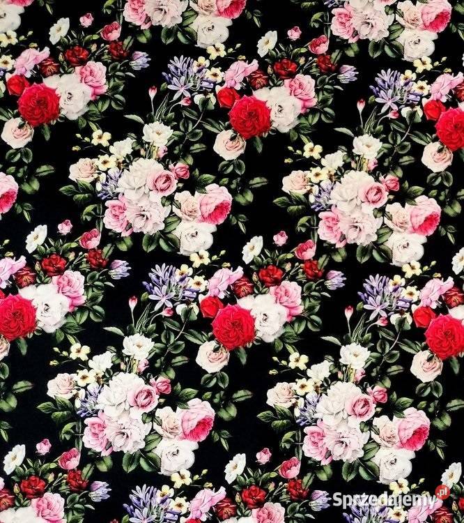 Róże D153 tkanina dekoracyjna obiciowa