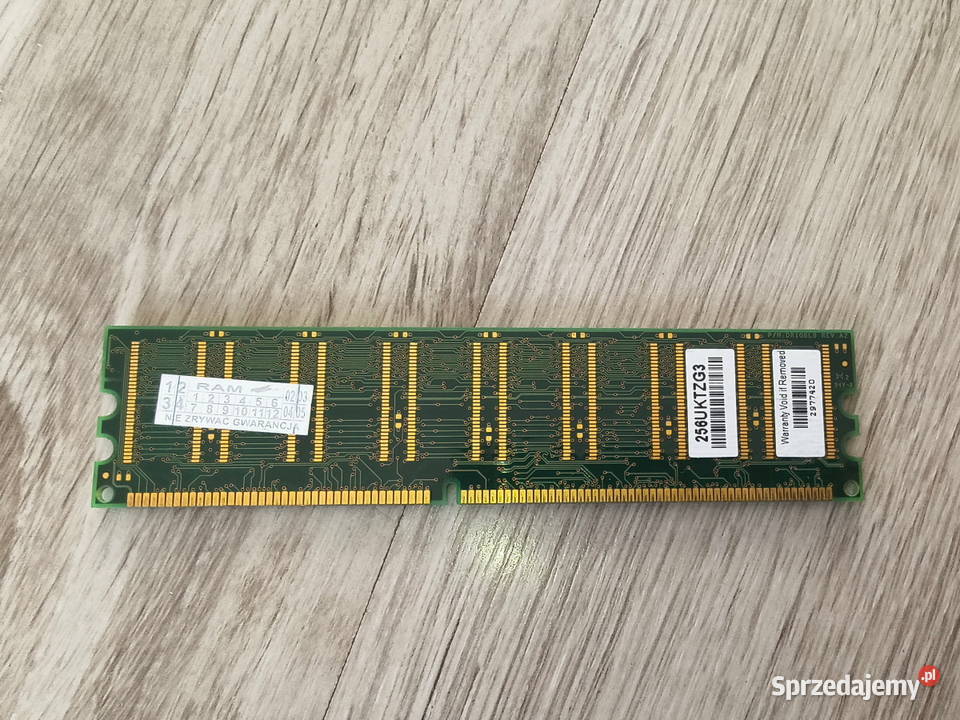 Kość ram ddr sdram 256mb PC2100 Topola Wielka