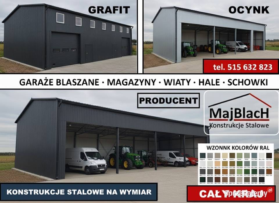 Otwarty Garaż Blaszany Drawsko Pomorskie