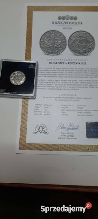 Polska 20 groszy 1923 Nikiel magnetyczna Warszawa