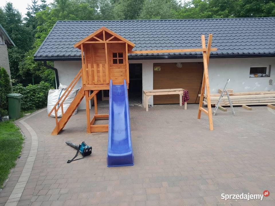 Domek drewniany plac zabaw dzieci Rzeszów