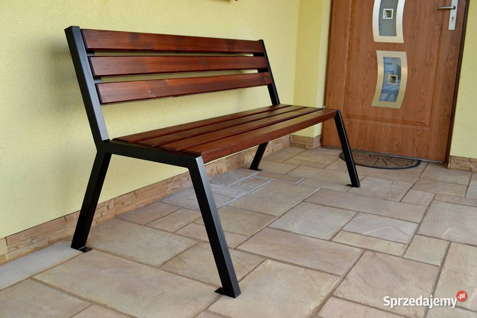 Ławka Parkowa Ogrodowa Miejska z oparciem loft