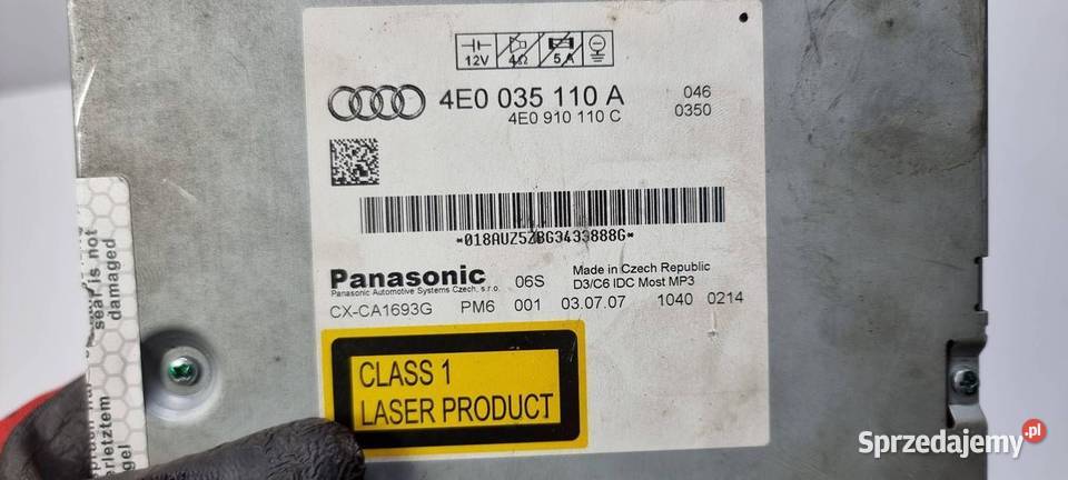 ZMIENIARKA CD AUDI S8 D3 4E0035110A Lipno