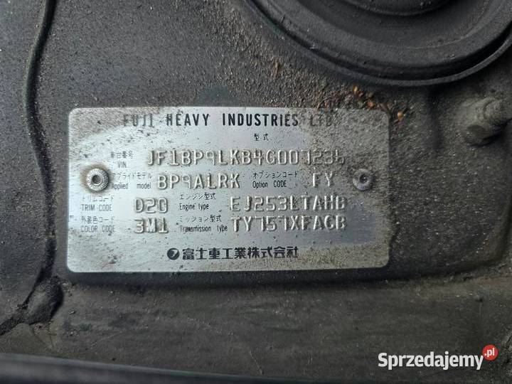 Silnik EJ253 Subaru 25 SOHC na części