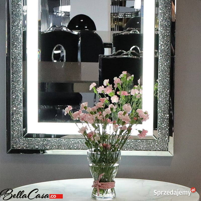 LUSTRO PODŚWIETLANE GLAMOUR PROSTOKĄTNE 80X120 inny kolor Warszawa