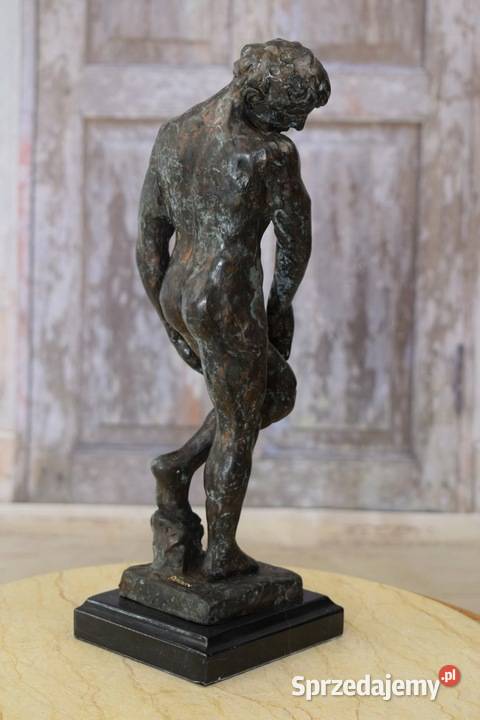 wg Auguste Rodin Adam Posąg Akt Mężczyzny Sygn Kraków