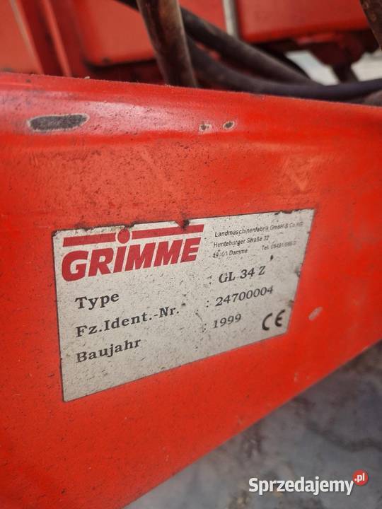 Sadzarka GRIMME GL 34 Z 1999 nieuszkodzony wielkopolskie sprzedam