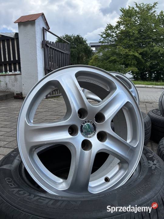 Felgi aluminiowe 15 skoda 5x100 Mikołów sprzedam