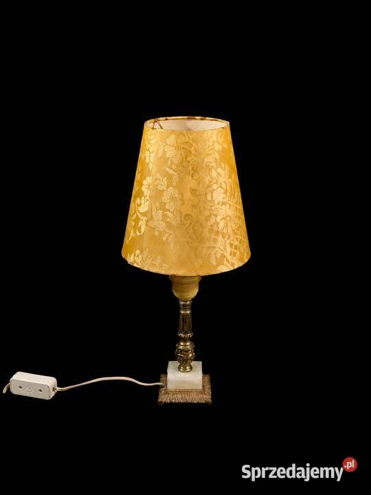 Stylowa Lampa Stołowa Vintage Mosiądz I
