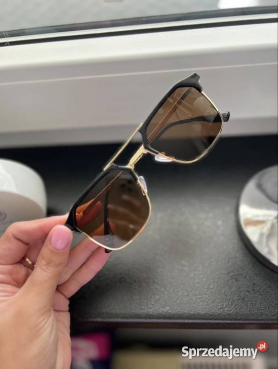 1 metalowe okulary brązowy unisex Uniseks Warszawa sprzedam