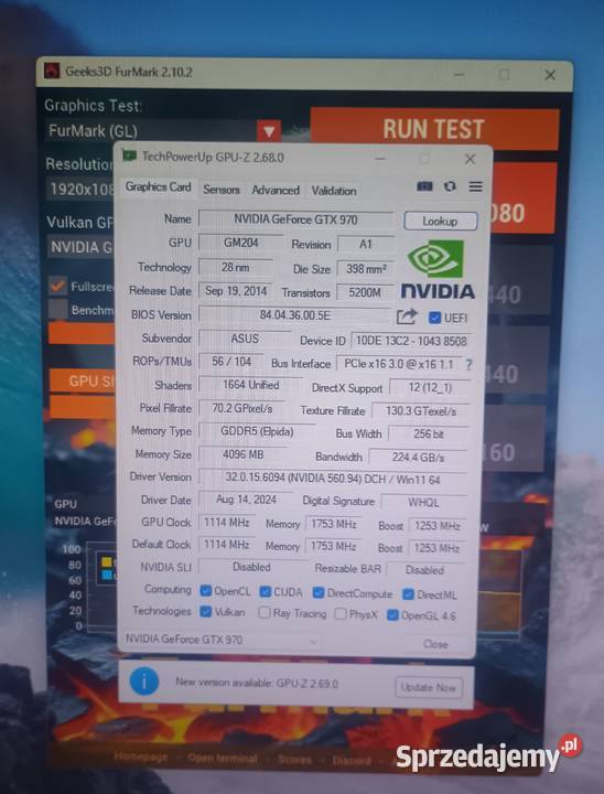 Karta graficzna GeForce GTX 970 4GB NVIDIA Łódź
