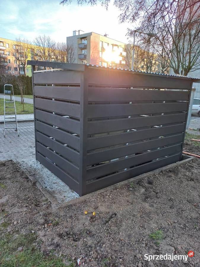 Wiata śmietnikowa Śmietnik na odpady zabudowa Architektura ogrodowa
