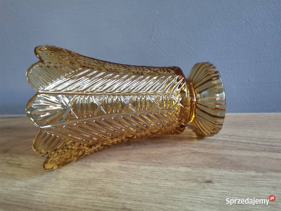 Stary wazon szkło miodowe HSG Ząbkowice design śląskie Katowice