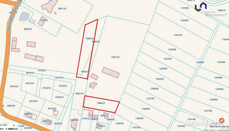 sprzedaży gruntu 3750m2 Gostyń