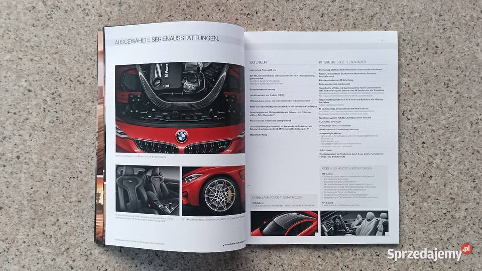 BMW M4 Coupe F32 Cabrio F33 Prospekt Poradniki, albumy i reportaże Bytom sprzedam