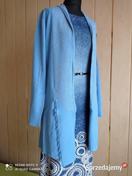 Elegancki Kardigan z długim rękawem Rozmiar 38(M) Rybnik