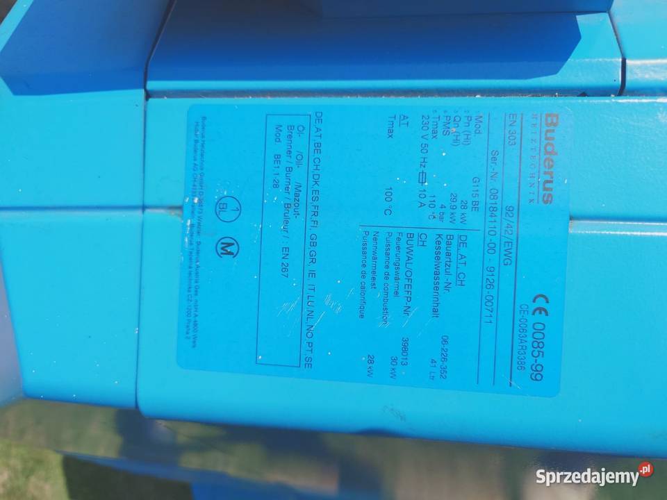 Piec na olej opałowy Buderus Kotły i Piece CO Kotły i Piece CO Korfantów sprzedam