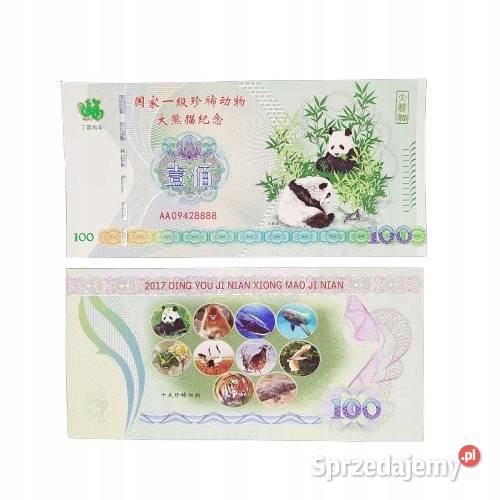UNIKATOWY BANKNOT KOLEKCJONERSKI CHINY PANDY Warszawa