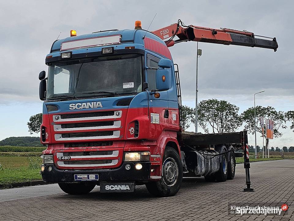 Scania R480 6X2 MANUAL CRANE platforma 2007 nie pomorskie sprzedam
