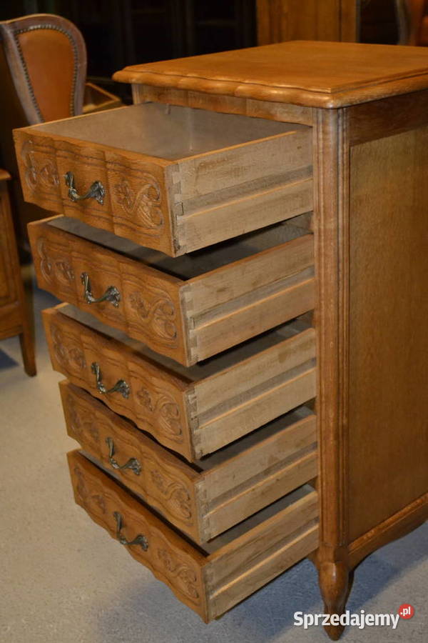 komoda szyfonierka ludwikowska dąb Będzin