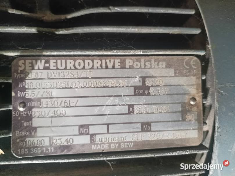 Motoreduktor przekładnia SEW 55 kw 61obr Trębaczew