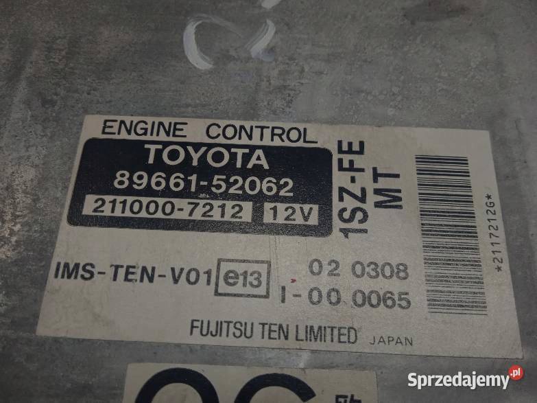 STEROWNIK SILNIKA 8966152062 Toyota Yaris I