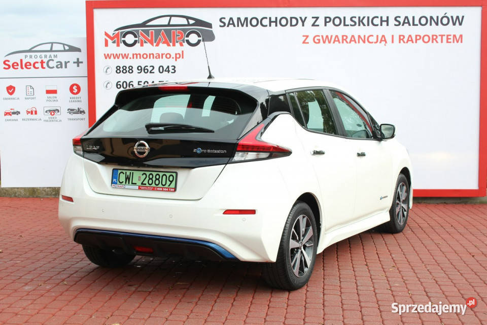 Nissan Leaf Napęd elektryczny 40 kWh Salon aluminiowe felgi kujawsko-pomorskie Włocławek